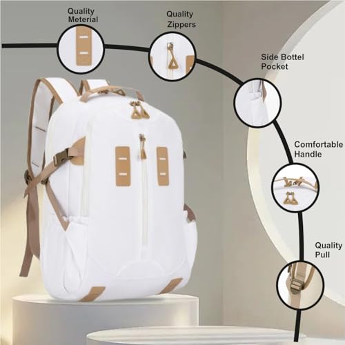 Image of Tinytot 30 Litre Japanese Korean Style School Bag Water-Resistant Laptop & Travel Backpack - Unisex Large 18 Inches Multipurpose Student Backpack for Boys & Girls, Men & Women