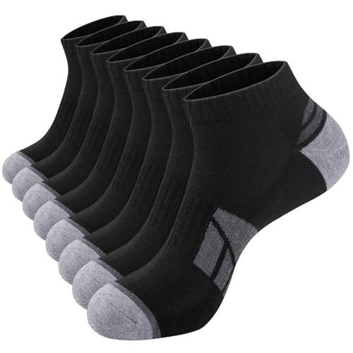 eallco 8 Pairs Mens Ankle Socks Low Cut Socks for Men Size 10-13 - Main Image