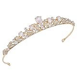 goldene hochzeit krone anstecker Markendesign: Diese Barock -Prinzessin Crown Crown Crown Diamond -Zweige und mehrere Strasssteine ​​sind mit weißen Strasssteinen verziert, um ein elegantes und edles Temperament zu schaffen