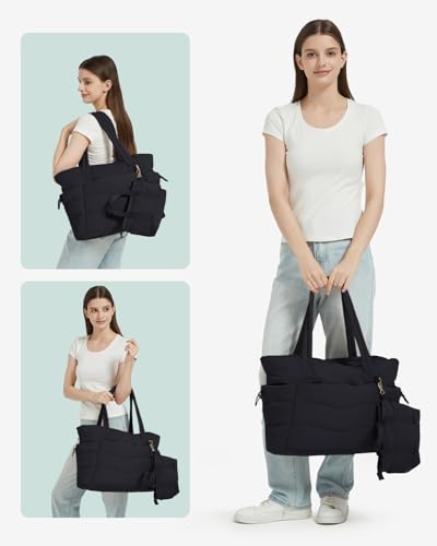 Wandering Nature Expandable Tote Bag for Women with 40oz Cup Holder2