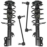 Detroit Axle - 4pc Front Struts Sway Bars for 14-19 Nissan Sentra, Struts & Coil Spring Sway Bar End Links 2014 2015 2016 2017 2018 2019 Replacement Suspension Kit Ready Struts Shocks Assembly