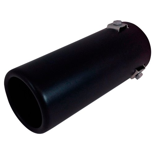 Embout d'échappement en acier noir de 70mm avec finition haut de gamme et joint précis