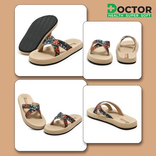 Image of DOCTOR HEALTH SUPER SOFT Women's Classic Ultra Soft Flip Flops with Cushion Footbed for Adult | Comfortable & Light Weight | Stylish & Anti-Skid | Waterproof & Everyday Slip-on for Ladies