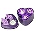 Produktbild Flora Duftbadeseife Rose Blume Pflanze Ätherisches Öl Seife handgemachte Blumen-Seifen-Geschenk-Kasten für Geburtstag, Hochzeit Valentinstag Muttertag Lila 1pack