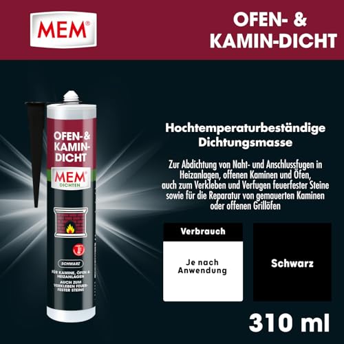 MEM Ofen & Kamin-Dicht - 310 ml Kartusche – Ansicht 2