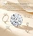 Pmfxinyao 0.2-10 Carats Moissanite Loose Gemstone, Round Cut, D Color VVS1 Clarity, with GRA Certificate. (0.3 Carats)