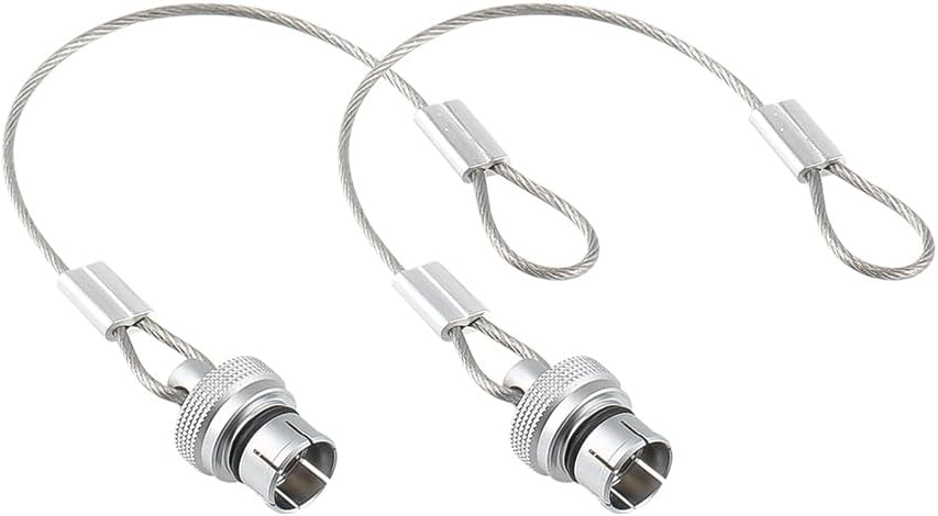 Alvin's Cables Dust Cap Compatible with LEMO 0B(9.5 mm) Connectors, Industrial Protective Cover with Metal Retention Wire, Dustproof, Moisture Resistant, 2 Pieces