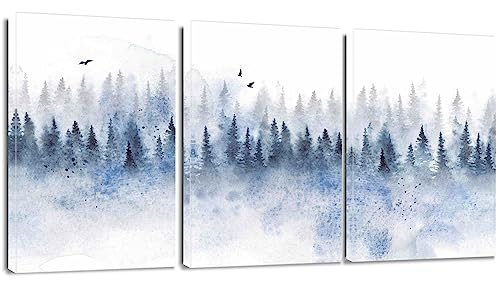 Artscope Lienzos Decorativos - Bosques Imágenes Estilo Nórdico Pintura Prueba de Agua con Marco Listo para Colgar para Sala de Estar Décor Dormitorio Regalo 30x40cm