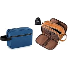 Elviros Travel Toiletry Bag for Women and Men, Lightweight Makeup Bag Hanging Dopp Kit with Shaving Compartment Cosmetic Organizer Small and Large Travel Bag