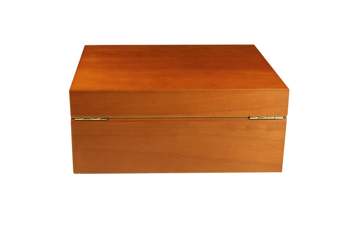 adorini Humidor Cedro - Deluxe | bordée de placage de Bois de cèdre pour Les Conditions de Stockage et de Maturation idéale des cigares, jusqu'à 75 cigares - Brun Clair -