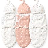 3pk Organic Swaddles for Newborns Girls, Boys & Hats (Butterflies, 0-3M)