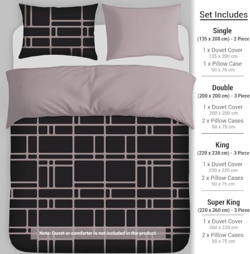 Pamposh Bettwäsche 135x200 – 2teilig Mikrofaser Bettwäsche Set mit 1 Bettbezug 135x200 cm und 1 Kissenbezügen 50x80 cm, Weich… – Ansicht 2