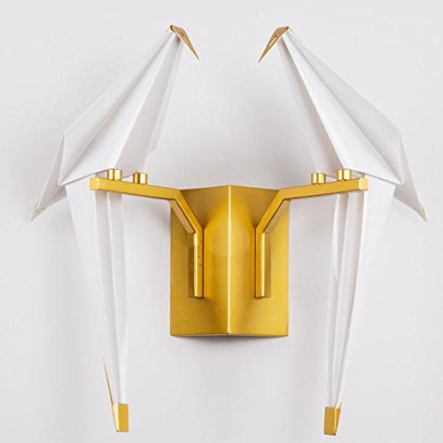 Wall Lights Qianzhi Crane Wall Lamp, Minimalist Bedroom Bedside Lamp Living Room Aisle Room Lights (: Single Right),Double Head