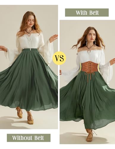 Scarlet Darkness Corset Belts for Women Lace-up Tied Waspie Waist Belt Renaissance Corset3