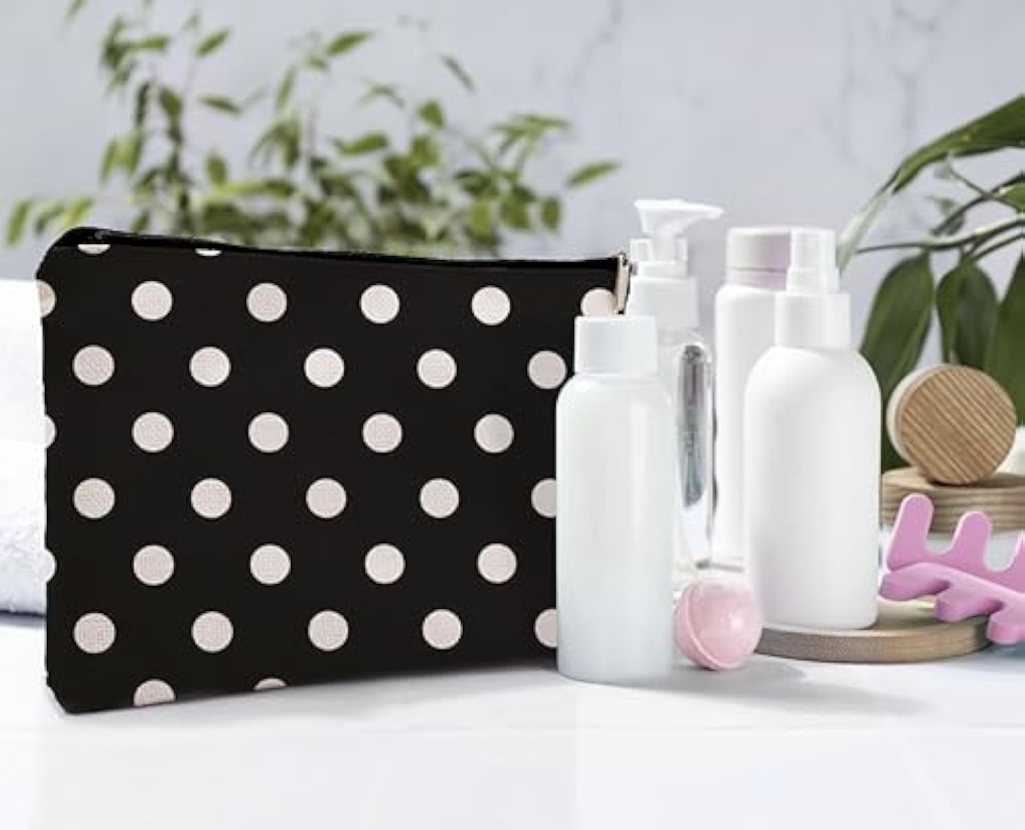Polka Dot Makeup Bag, Classic Style for Women