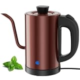 Hervidor Cuello de Cisne Tuehakny 0,8 L, 600W Acero Inoxidable 304, Cobre