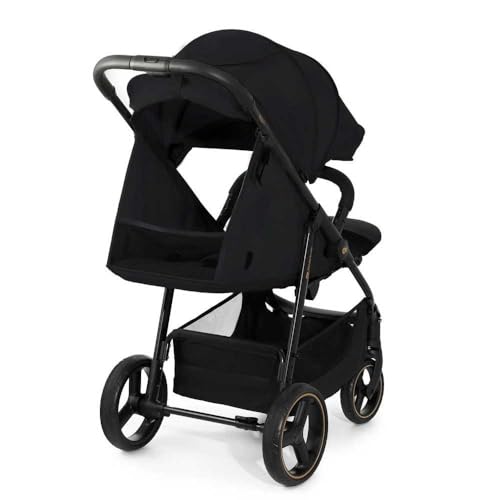 kk Kinderkraft TRIG 3 Wózek na wędkę, lekki, wydłużony stan, zawieszenie 4 koła, składany, 5-punktowa regulowana uprząż, podnóżek, do 25 kg, czarny