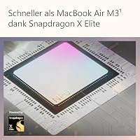 Microsoft Surface Laptop (ohne Netzteil) | Copilot+ PC | 13.8” Touchscreen | Snapdragon® X Elite (12 Kerne) | 16GB RAM | 512GB SSD | 7. Edition | Schwarz – Ansicht 3