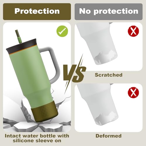 Silicone Boot for Owala 40 oz Tumbler with Handle, Anti-Slip Protective Sleeve for Stainless Steel Triple Layer Insulated Travel Tumbler Accessories - Thumbnail 3