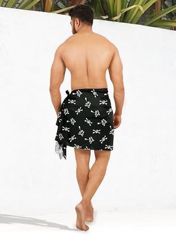 LA LEELA Men's Halloween Sarong Casual Pareo Summer Wrap2