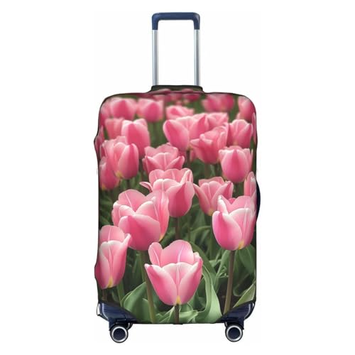 pink tulips Elastic Travel Luggage Cover Travel Suitcase Protective Cover