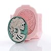 Lolita Skull Cameo Silicone Mold Food Safe Fondant, Chocolate, Candy, Resin, Polymer Clay, Jewelry, Craft Mold #3