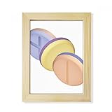 Clasificación: Marco DIYthinker Productos de Cuidado de la Salud de la píldora del patrón Ilustración de Escritorio de Madera Marco de la Foto del Arte Pintura 6X8 Pulgadas