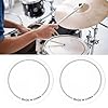 2PCS Drum Head Patch,Bass Drum Single Pedal Patch Drum Head Drum Percussion Instrument Drum Head Patch Protector for Practice Performance (Single Pedal White) #5