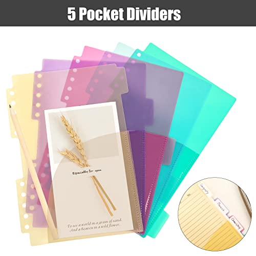 Eoout A5 Subject Spiral Notebooks With Tabs, 8.3 X 5.5 Inches, Notebooks For Work, 5 Colored Dividers, Spiral Lined, 240 Pages, For School, Office Supplies And Home #TOP3