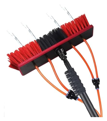Brosse télescopique toiture et kit de nettoyage de vitres extensible alimenté en eau