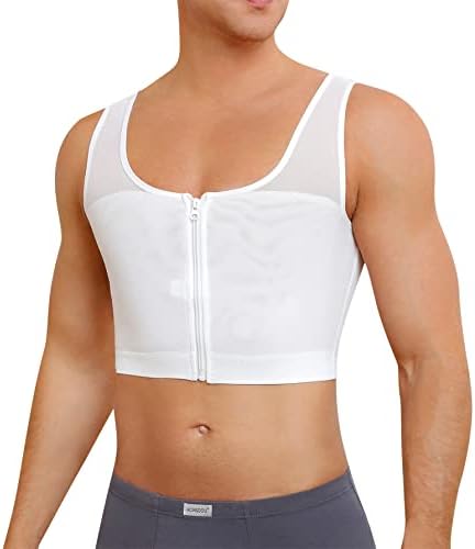TAILONG Gynecomastia Compression Shirts for Men Chest Binder Vest Slimming Undershirt Shapewear Tank Top
