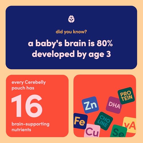 Image of Cerebelly Organic Baby Food Pouches, Bean & Veggie Protein Bundle, 18ct