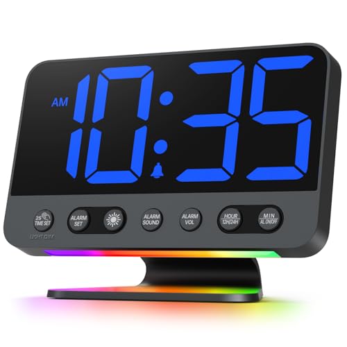 Odokee Digital Alarm Clocks for Bedrooms: Large Bold Number