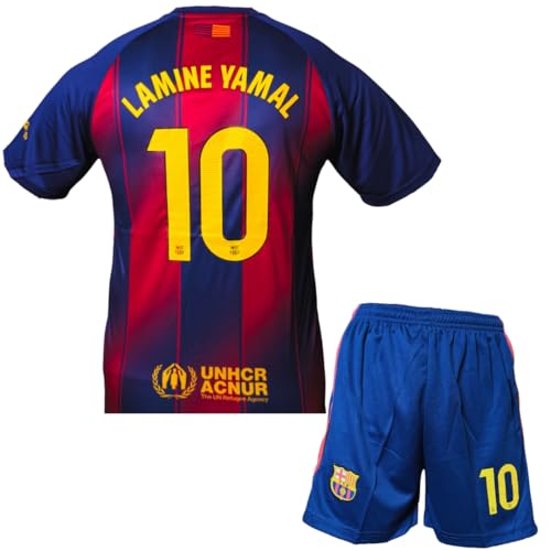 Lamine Yamal 10 New Season Barcelona 25/26 Boys Home Soccer Jersey for Kids Fan Version (US, Alpha, 3 Years, 13 Years, 7-8 Years Old, Blue)