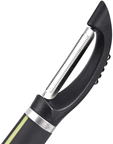 Amazon Basics 2-Piece Peeler Set, Soft Grip Handle, Grey and Green