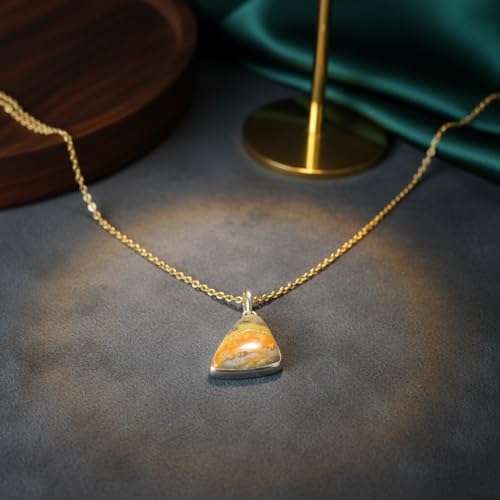 Pendentif abeille argent 925 avec chaîne câble et pierre trilon - 2