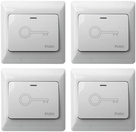 Visionis 8 Pack FPC-7452 VIS-7030 White Wide Push To Exit Button Indoor Only For Access Control NC, COM And NO Outputs