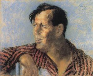 Peinture à l'huile József Rippl-Rónai portrait de Frigyes Karinthy