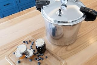 NESCO 16.9 QT MANUAL PRESSURE CANNER, PRESSURE COOKER WITH PRESSURE GUAGE, LOCKING LID, AND REMOVABLE BLOCKAGE GUARD