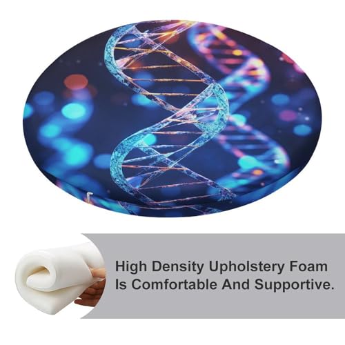 Coussin de chaise rond solide DNA Genetic Helix super confortable - 5