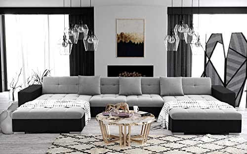 Tendencio ANIXE - Canapé d'angle panoramique XXL en U -