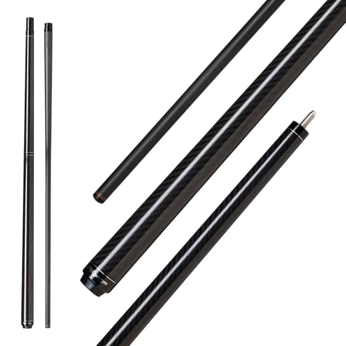 Quereyes Carbon Fiber Heavy Break Cue Pool Stick Professional Carbon Fiber Jump Break Cue 58 Breaking Stick with Joint 5/1618(3K Weave Butt 21oz)