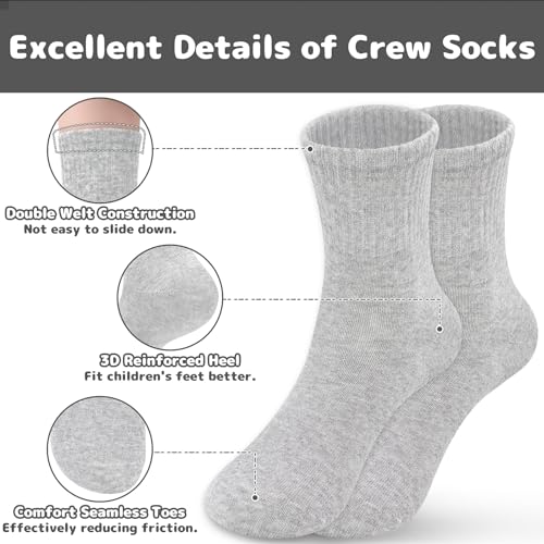 Boys Crew Socks 10-12 Years Old Boys Cotton Socks Boys Dress Socks Girls Crew Socks 8-10 Years Old Long Socks for Boys2