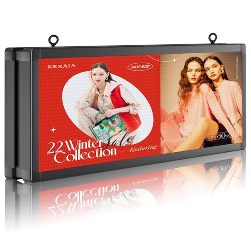 Image of P10 Outdoor Full Color Programmable Double Sides LED Signs 39 inchx 14 inch with WIFI,Programmable Scrolling LED Display,Texts and Image Display for led Advertising Sign Board (Double sides)