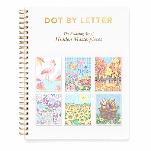 Livre de peinture à points Dot by Letter pour adultes de 40 pages