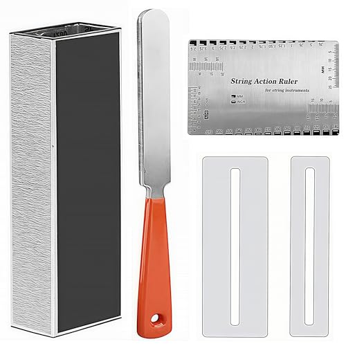 Musiin Guitar Fret Leveling Bar Sandpaper Polishing Radius Measurement Tool Electric Guitar Bass Guitar Accessories