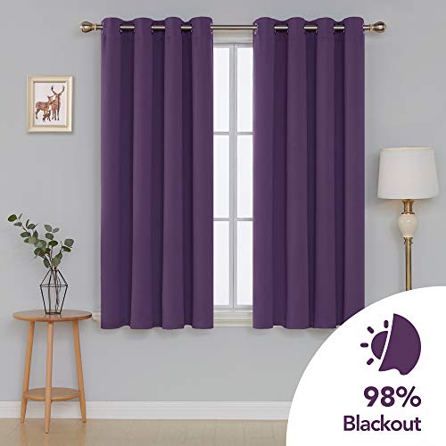 Image of Deconovo Blackout Curtain for Living Room 45 Inches Long, Door Curtain