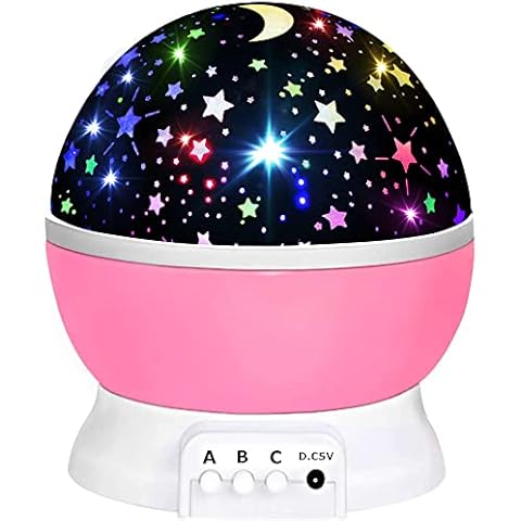 Toys for 1-10 Year Old Girls,Night Light Projector for Kids Toddler Girls Toys Age 1-10 Christmas Stocking Fillers 1-10 Year Old Girl Gifts Best Birthday Presents for 2-10 Year Old Girls (Pink) Cover