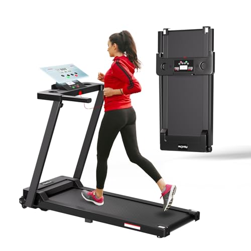 Laufband für Zuhause, Laufband klappbar bis 6 km/h, mit LED-Anzeige, max. 150kg, 3HP kompakte Walking Pad für Zuhause und Büro, Keine Installation