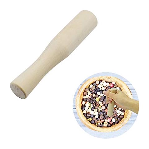 LiXiongBao Wooden Pestle Professional Artisan Hardwood Grinder Pestle Food Grinding Stick Spice Grinder Tool Kitchen Gadget for Bartender and Home Use Cover